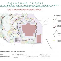 Проект участка 12 соток - ПЛАН расположения светильников